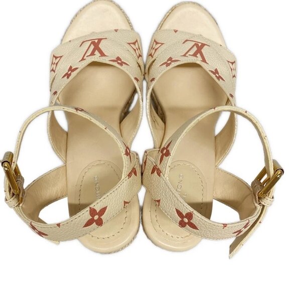 LOUIS VUITTON Starboard Line Sandals - Cream Pink Women's Sandals 728-072925 - Picture 8 of 11